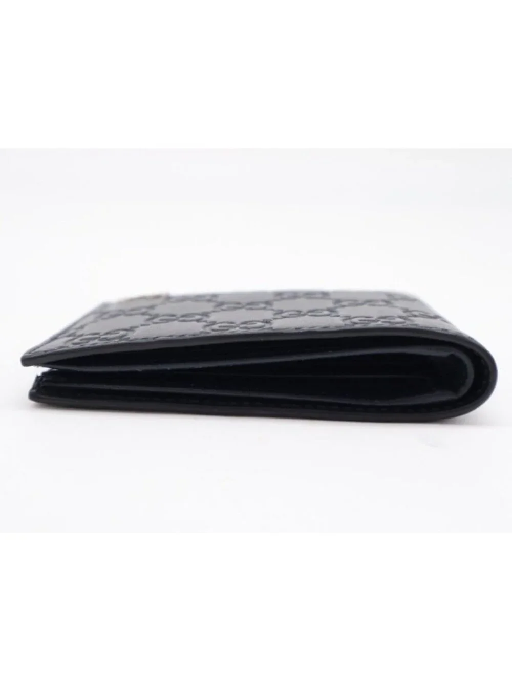 Gucci Bi Foldwallet Guccissima Navy Leather Silver Wallet